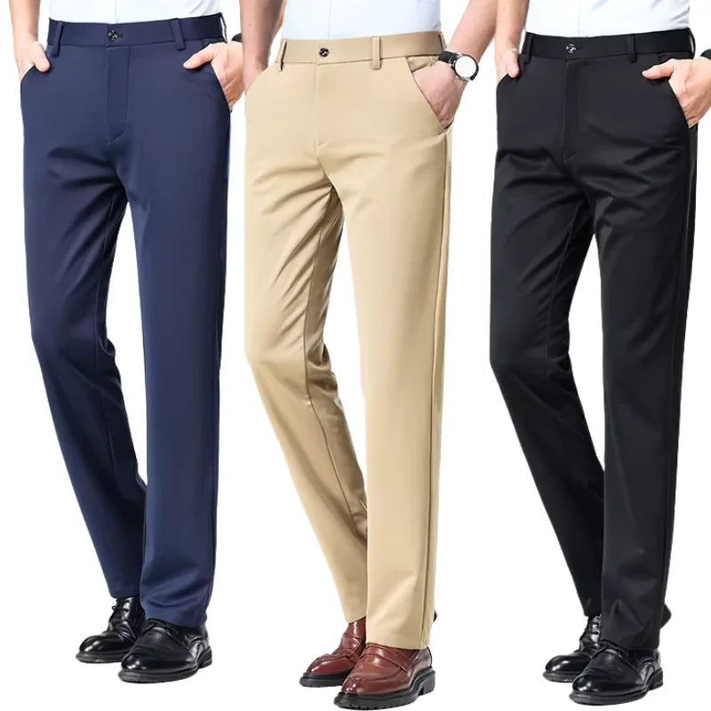 COMPRE 2 LEVE 3 | Calça Social Clássica Alfaiataria + Cinto de Brinde