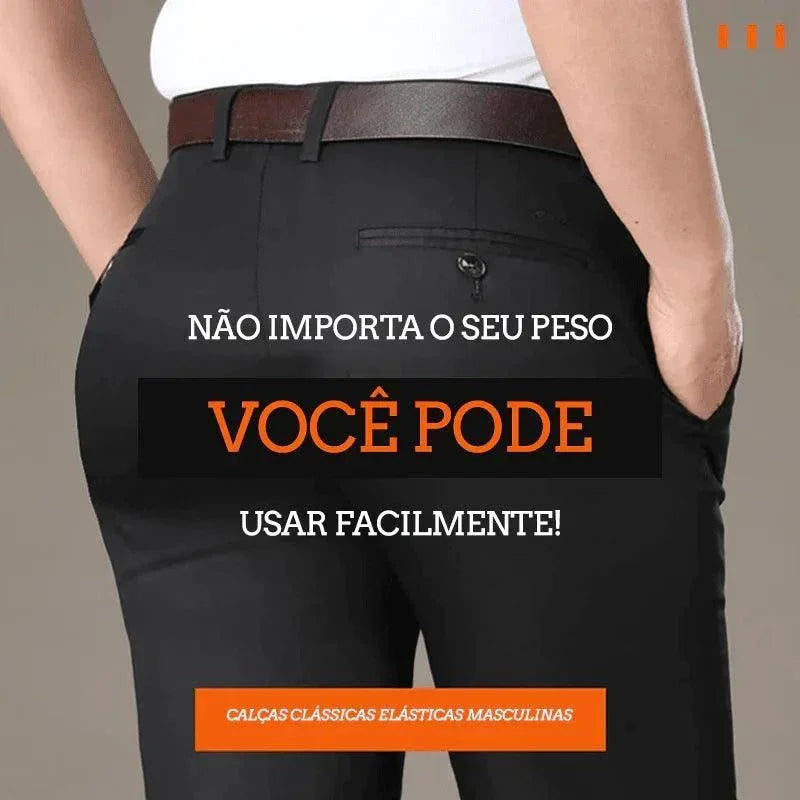COMPRE 2  LEVE 3 |  Calça Social Clássica Alfaiataria + Cinto de Brinde
